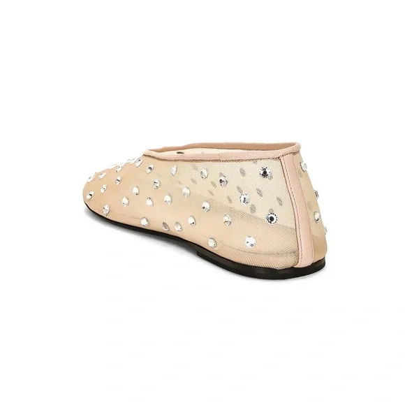 KHAITE Tan Studded Women's Flats
